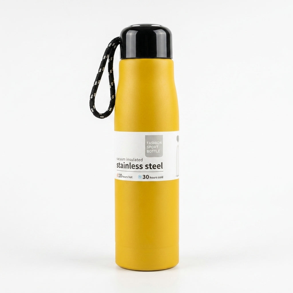 Insulated Stainless Steel Sport Bottle | 550ml Hot & Cold Travel Flask