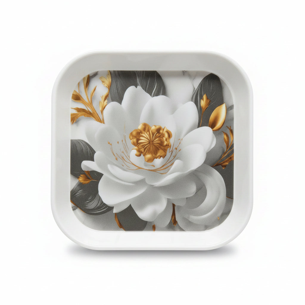 3-Piece Square Melamine Serving Tray Set | 12" Large