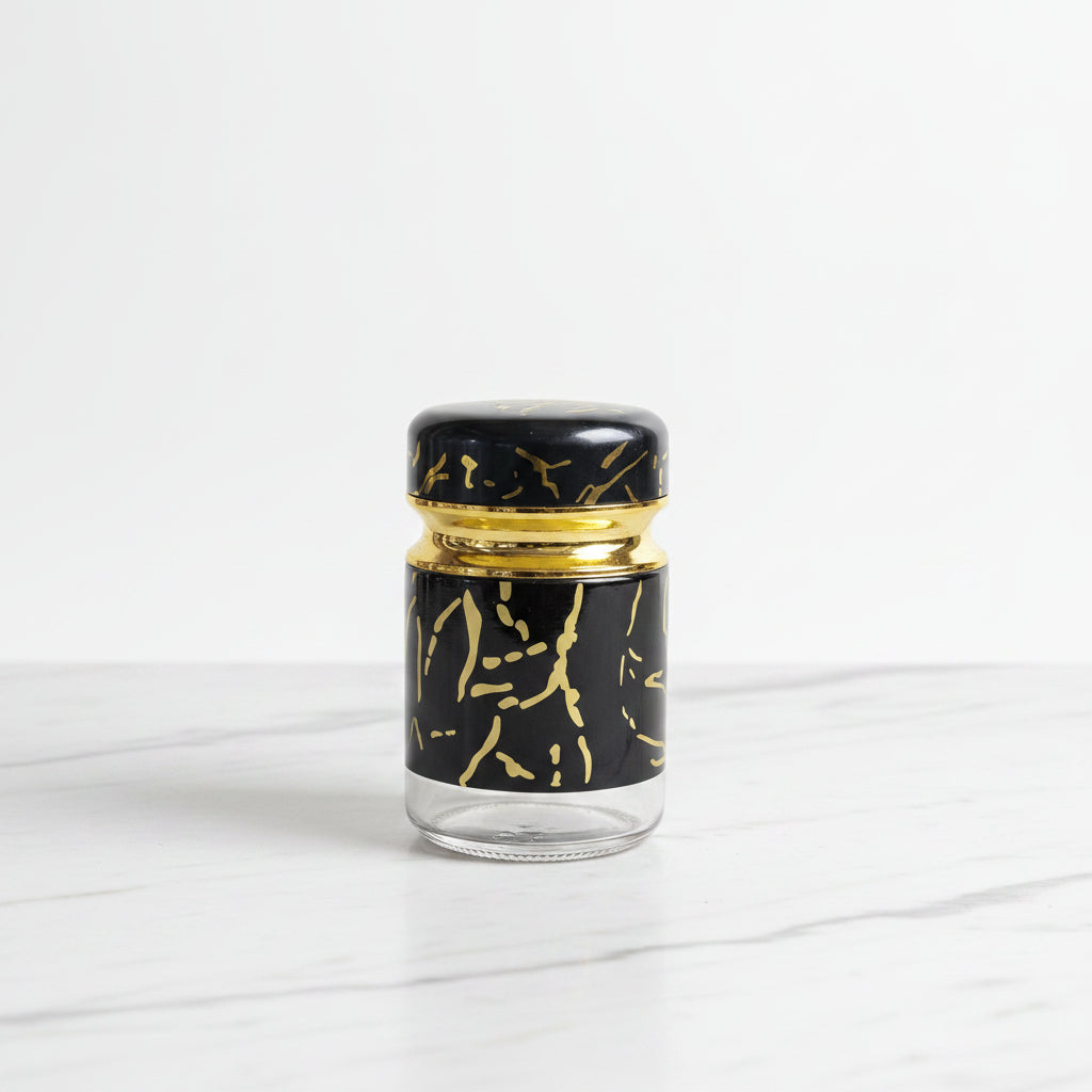 Marble & Gold Spice Shaker | Adjustable Glass Seasoning Jar, 3 Designs
