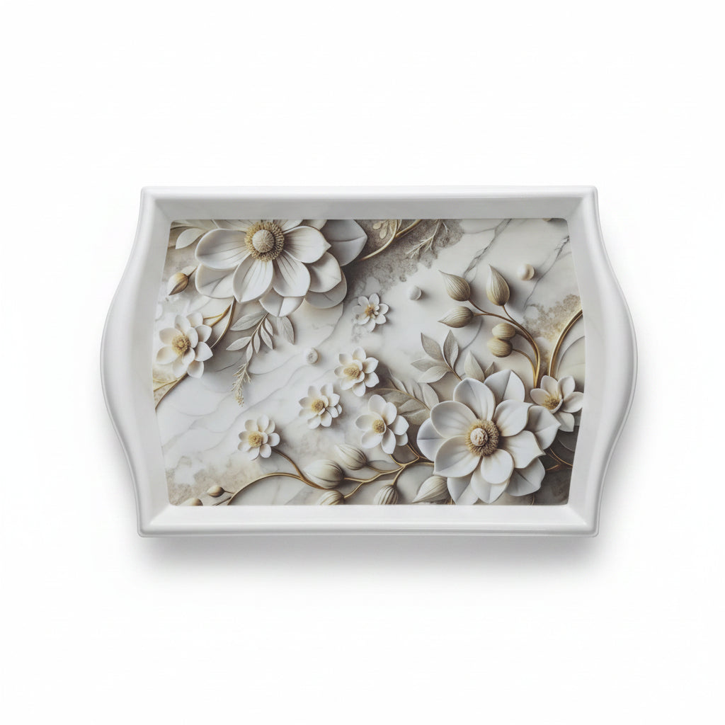 4-Piece Nested Melamine Serving Tray Set