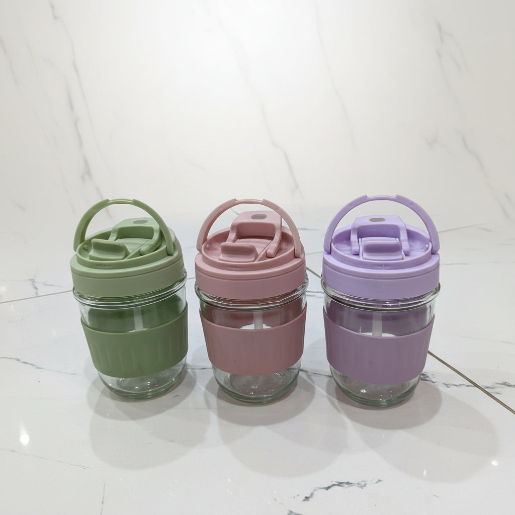 Premium 350ml Glass Tumblers | Elegant Diamond-Textured Highball Glasses