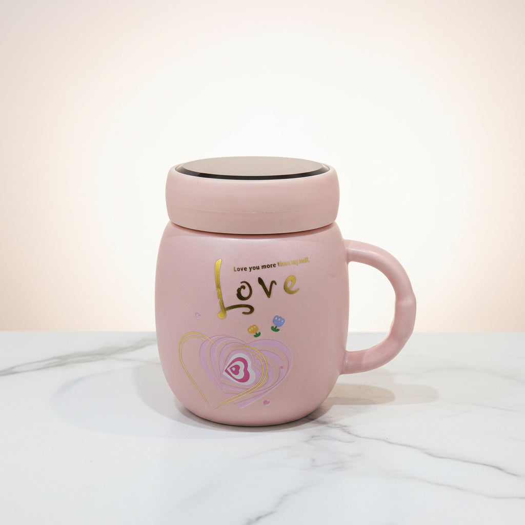 Luxury Pastel Ceramic Mugs with Diamond-Textured Lid | Premium Coffee & Tea Cups