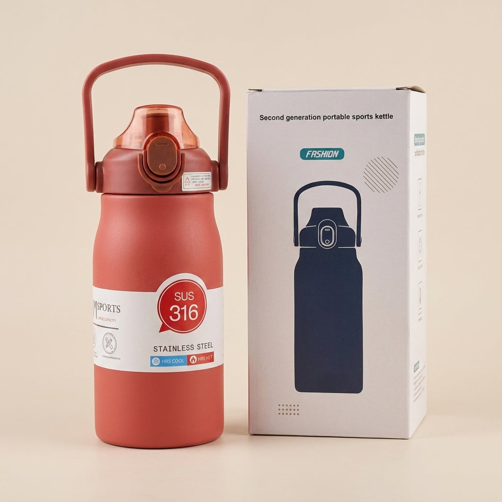 Premium SUS 316 Stainless Steel Vacuum Flask | Insulated Hot & Cold Sports Thermos