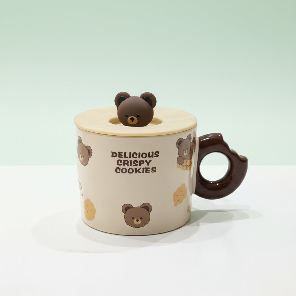 Cute 3D Bear Coffee Mug 400ml | Kawaii Gift Cup for Kids & Teens