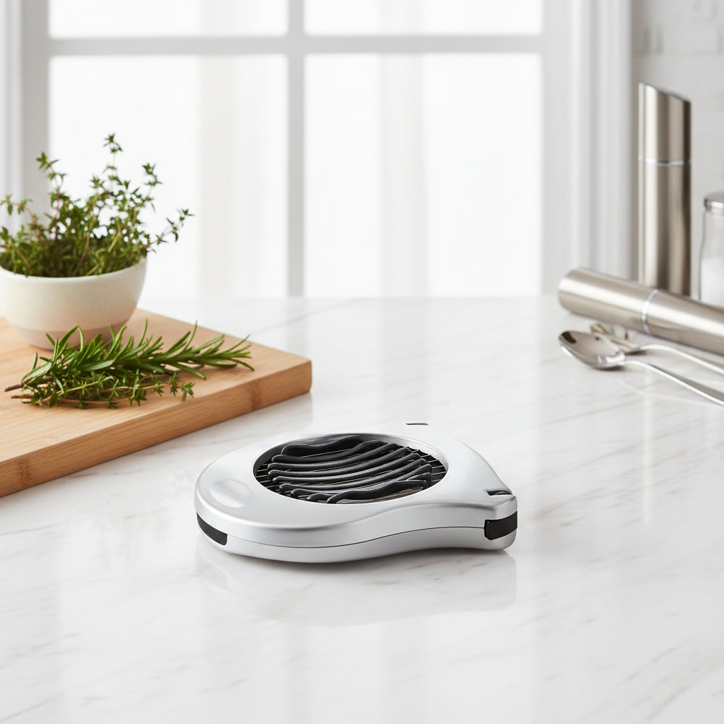 Heavy-Duty Egg Slicer | Zinc Alloy Cutter for Boiled Eggs & Mushrooms