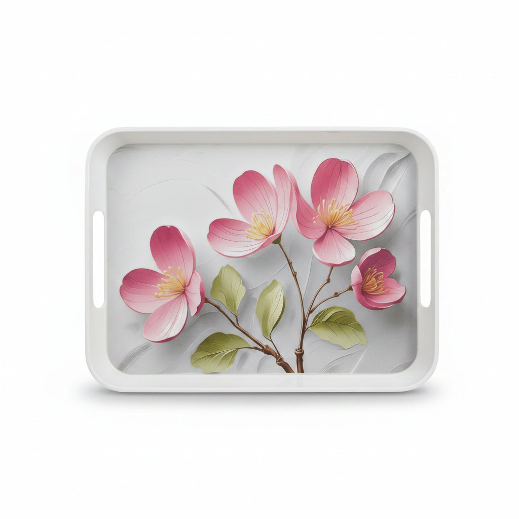3-Piece Rectangular Melamine Tray Set | Turkish Glaze