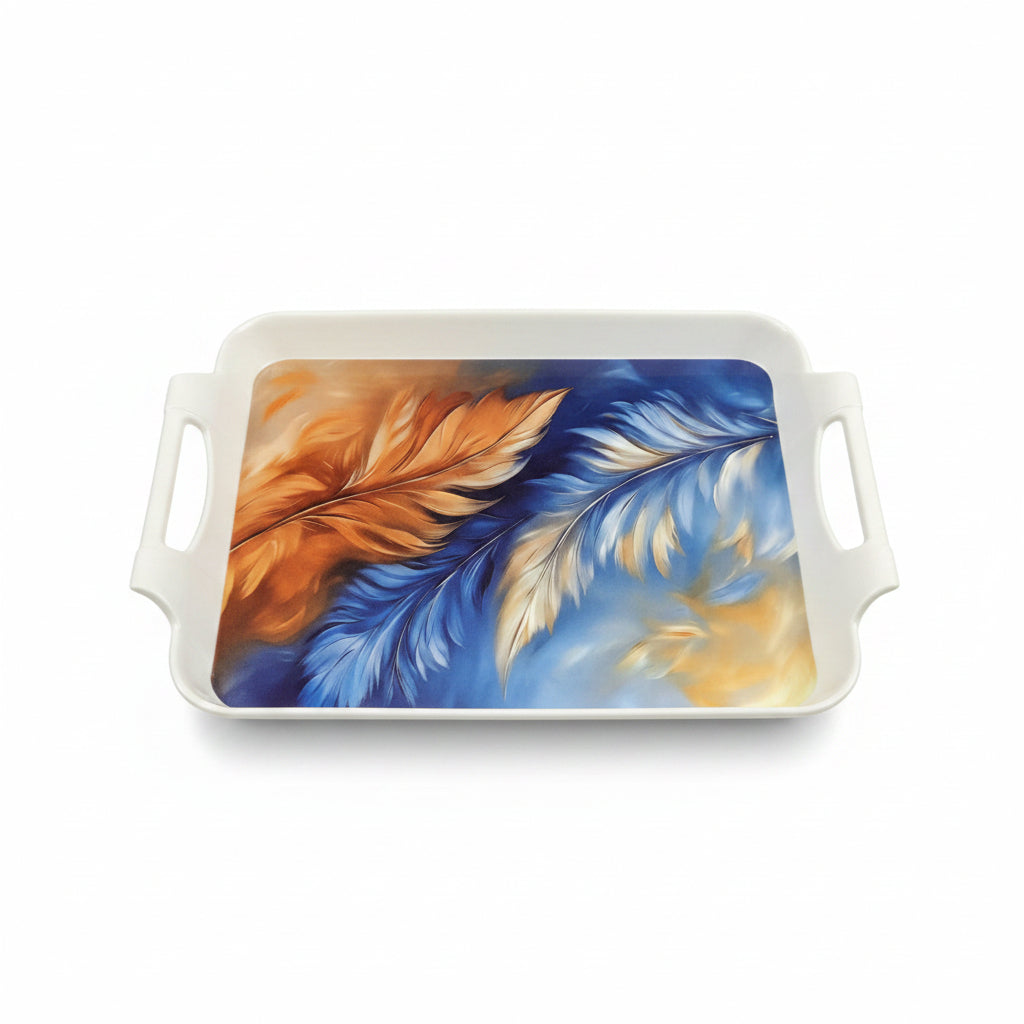 3-Piece Nested Melamine Food & Drink Serving Tray Set
