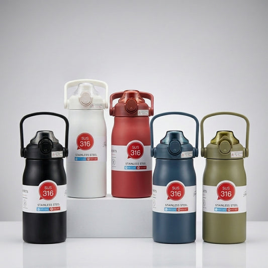 Premium SUS 316 Stainless Steel Vacuum Flask | Insulated Hot & Cold Sports Thermos