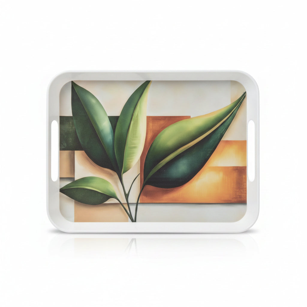 3-Piece Rectangular Melamine Tray Set | Turkish Glaze