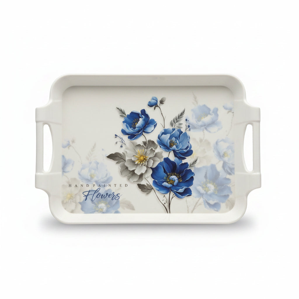 3-Piece Nested Melamine Food & Drink Serving Tray Set