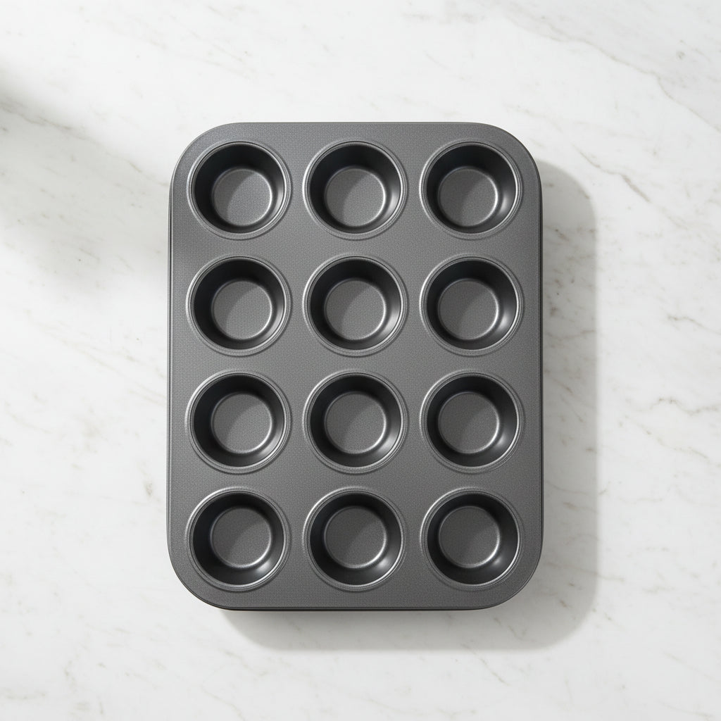 12-Cup Cupcake Tray | Non-Stick Carbon Steel Muffin Pan