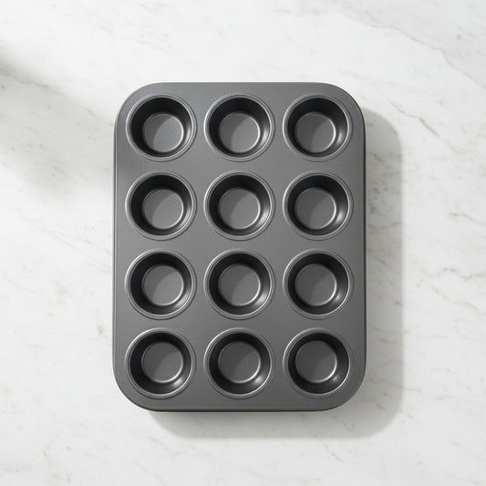 12-Cup Cupcake Tray | Non-Stick Carbon Steel Muffin Pan