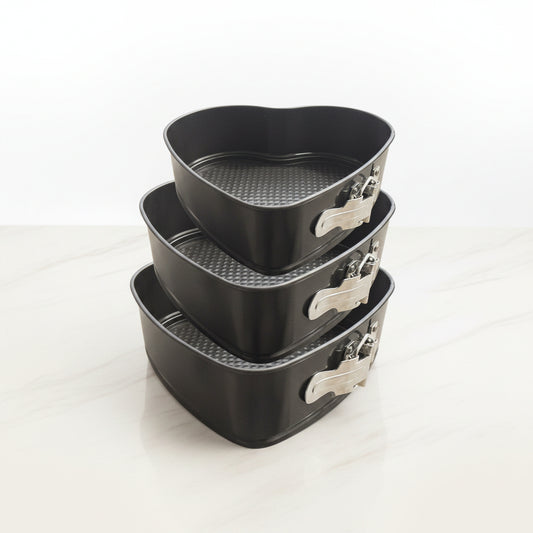 Deep Heart Cake Pan | Non-Stick Fluted Tin for Layered Cakes