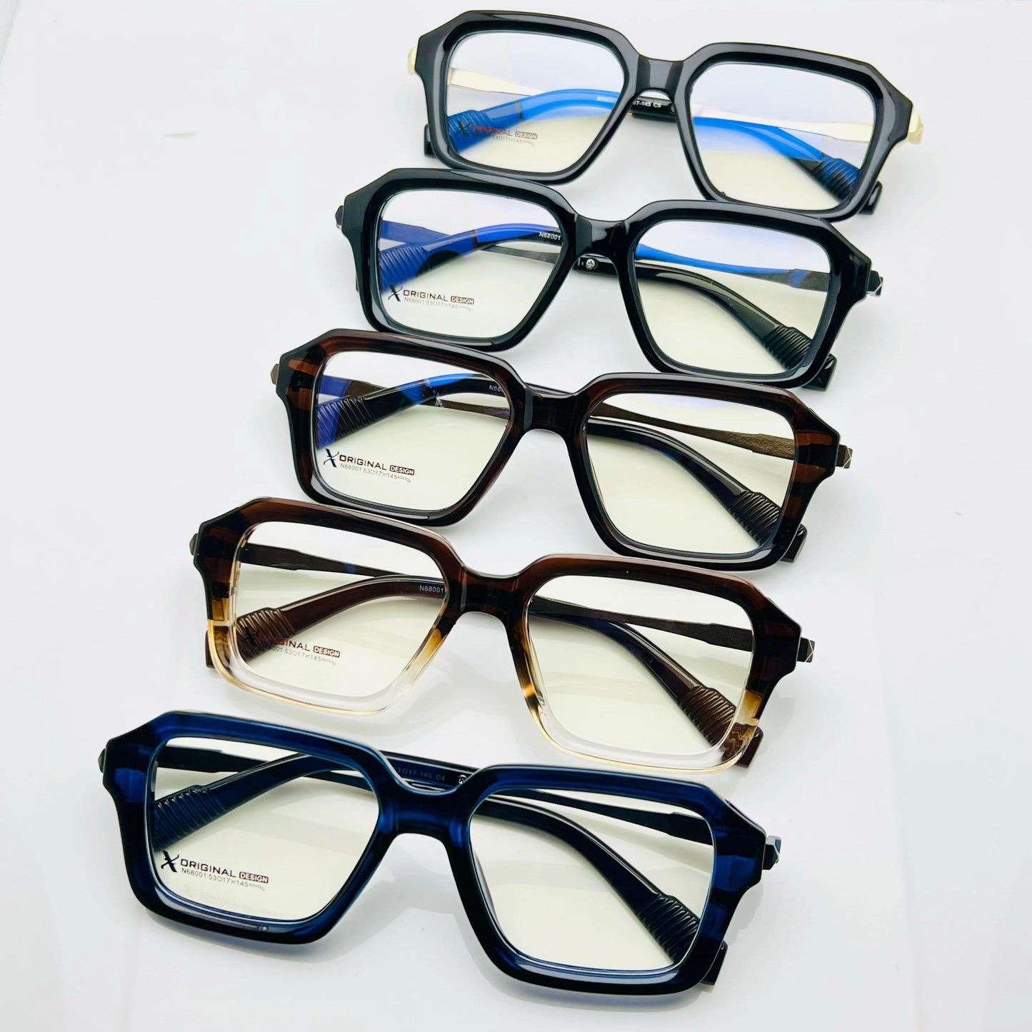 Bold Square Eyeglass Frames | Blue Light Blocker, 5 Designer Colors