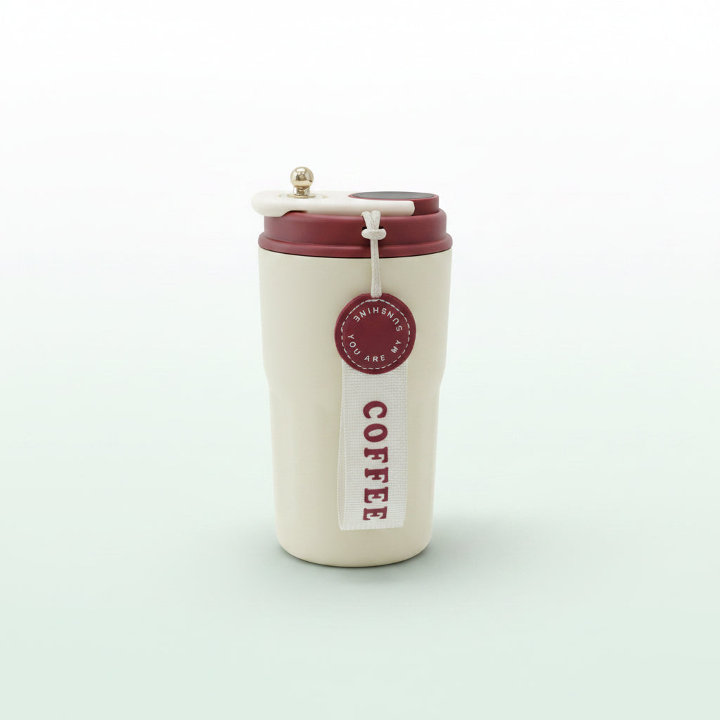 Smart Coffee Tumbler with Temperature Display | Travel Mug + Strap