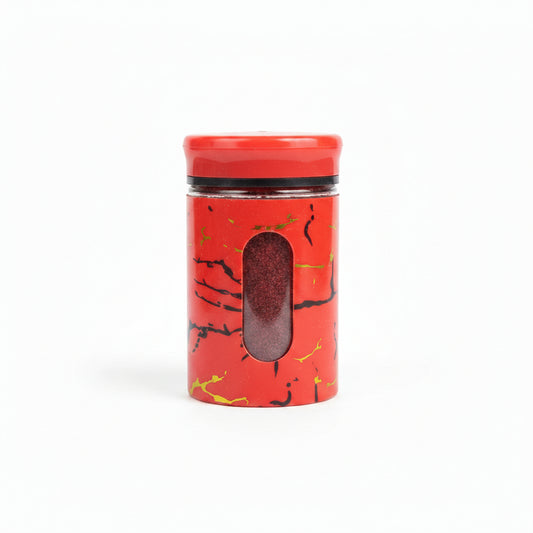Marble-Pattern Spice Shaker | Glass Salt & Pepper Jar with Window